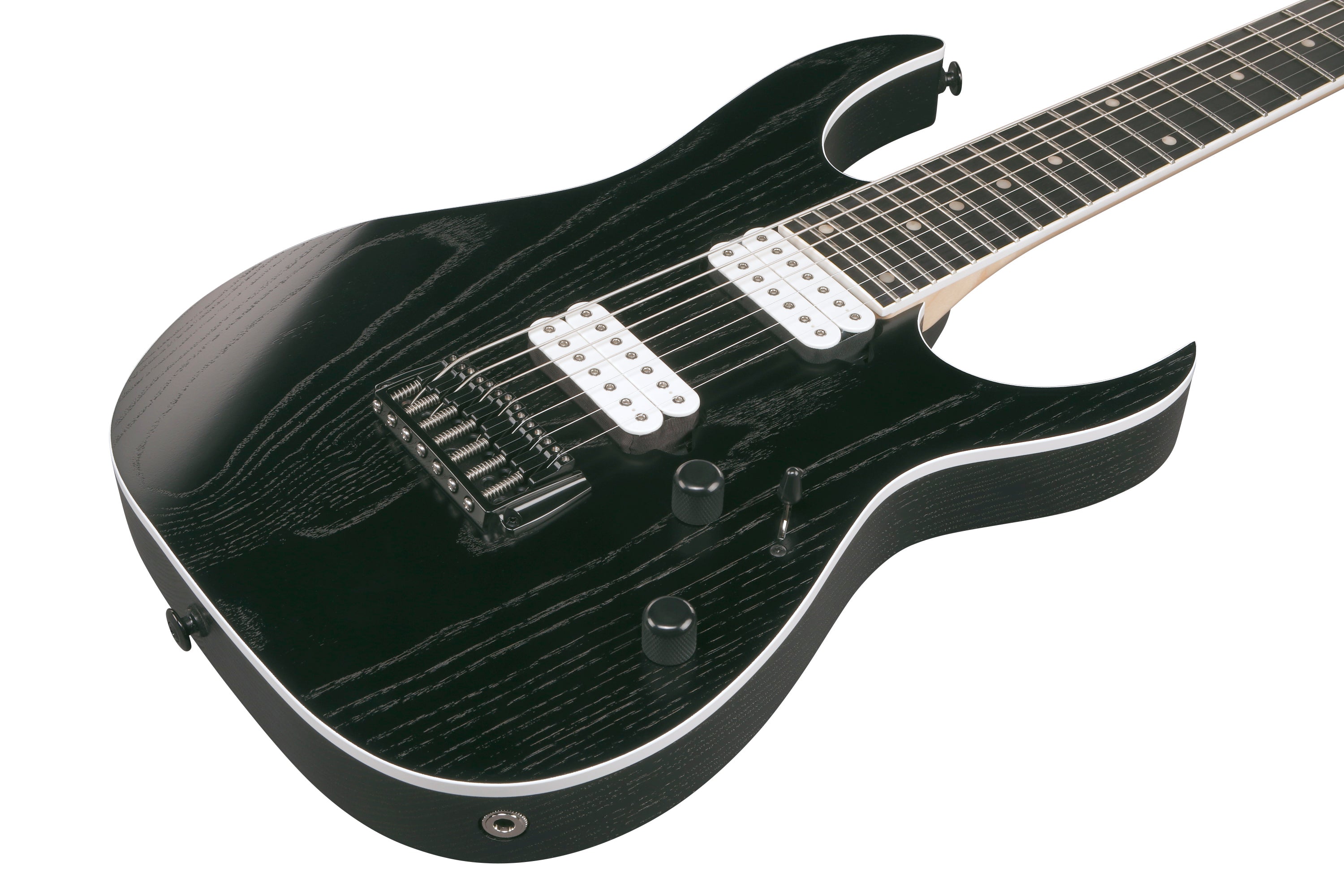 Ibanez Electric Guitar - RG Prestige 7str Electric Guitar w/Case - Weathered Black - RGR752AHBFWK