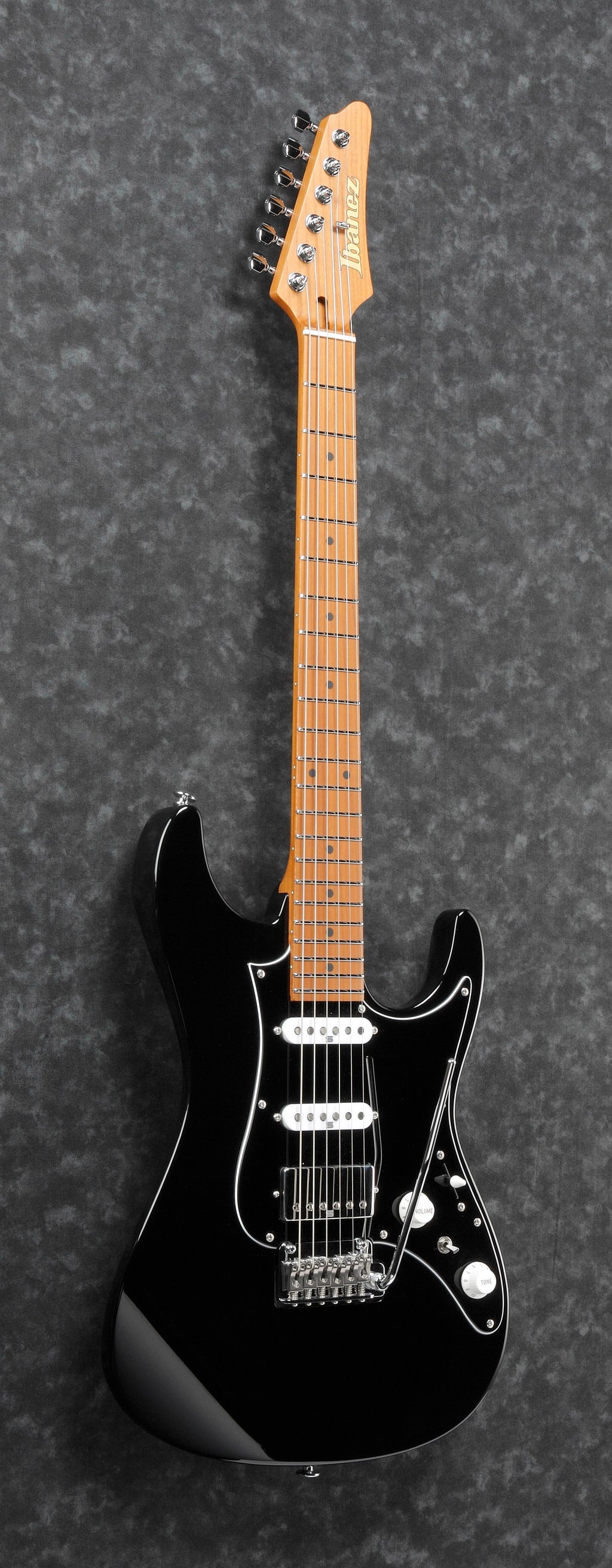 Ibanez Electric Guitar - AZ Prestige 6str Electric Guitar w/Case - Black - AZ2204BBK