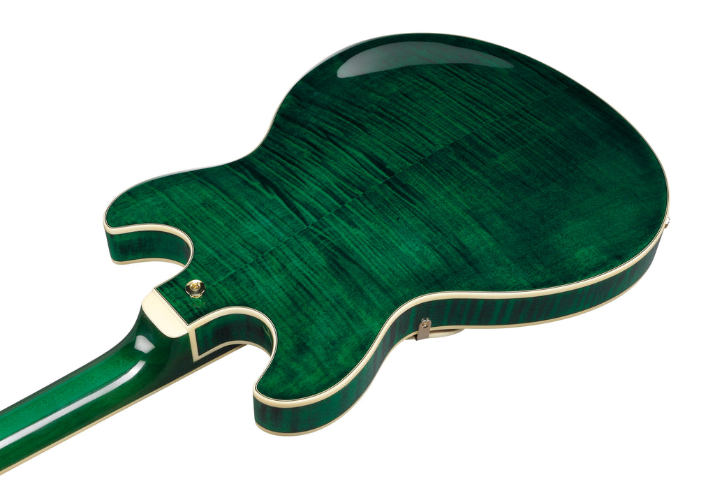 Ibanez Electric Guitar - AS Artcore Expressionist 6str Electric Guitar - Transparent Moss Green - AS93FMTMG