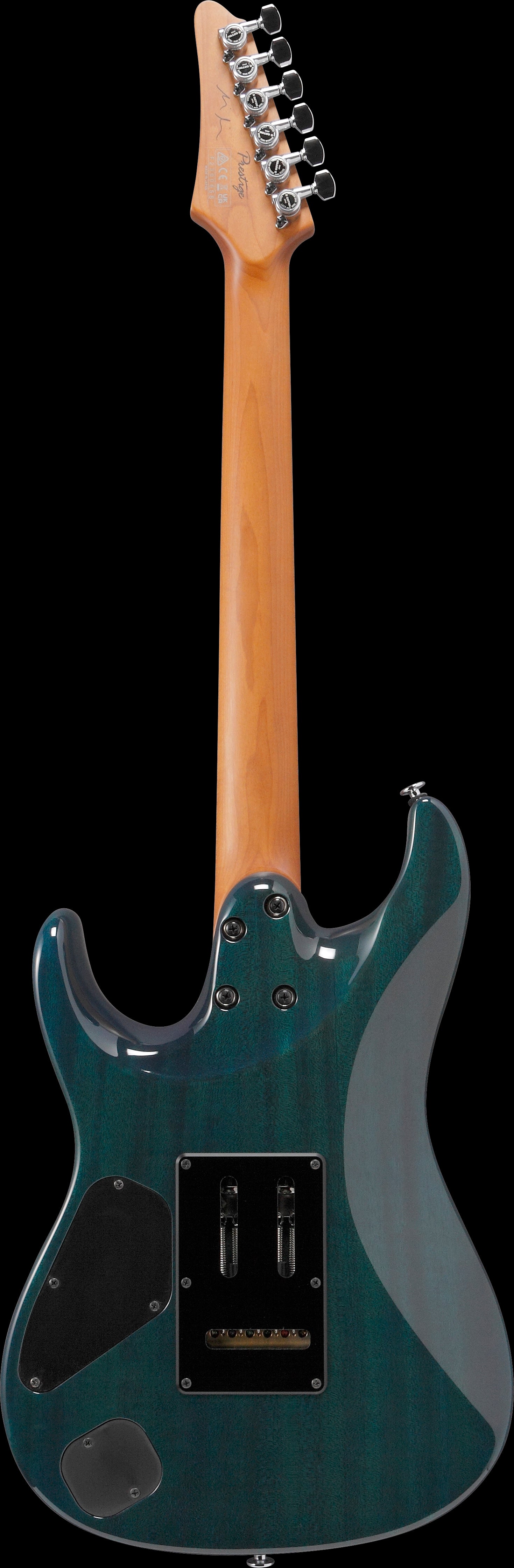 Ibanez Electric Guitar - Martin Miller Signature 6str Electric Guitar w/Case - Transparent Aqua Blue - MMN1TAB