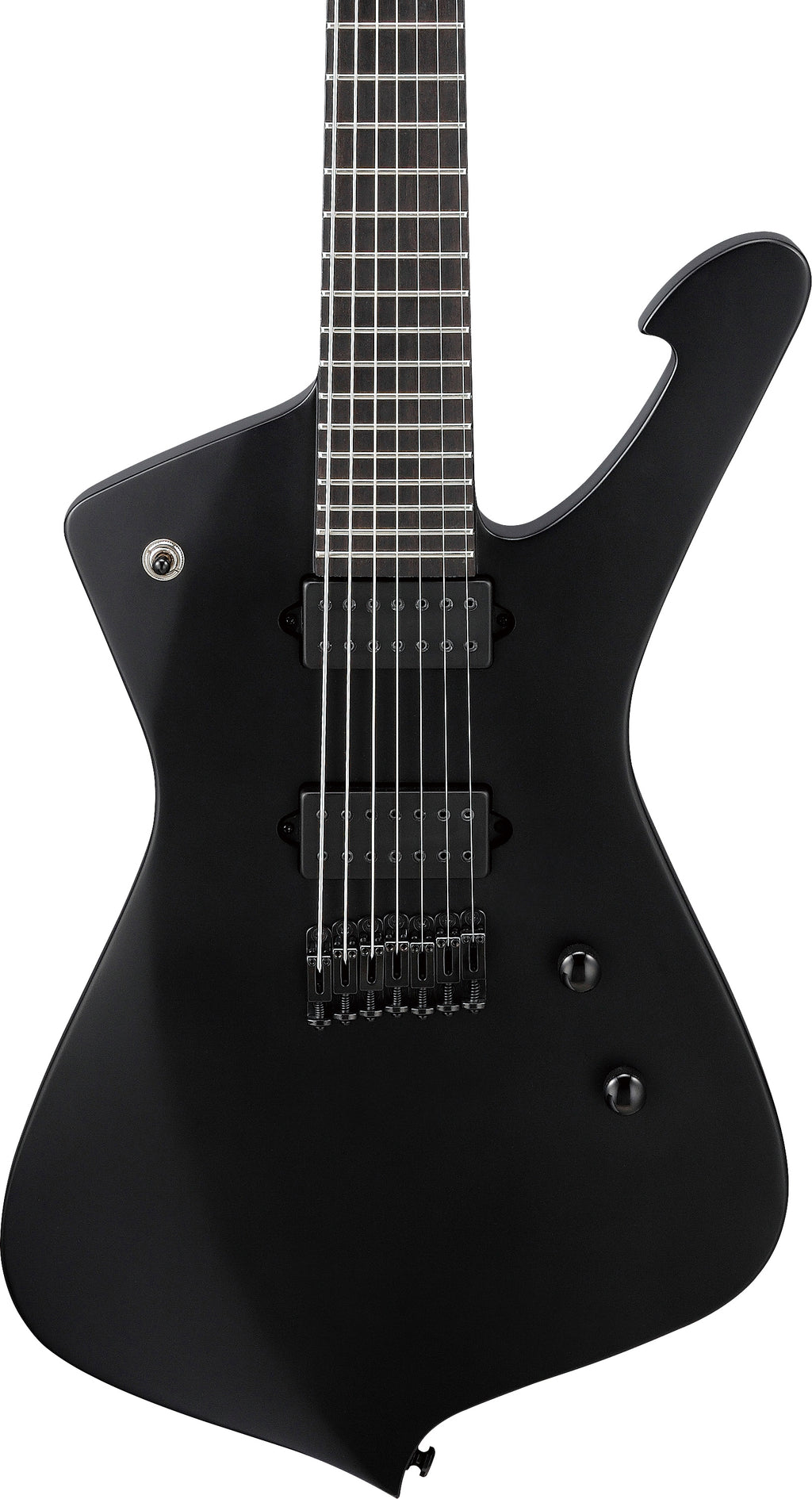 Ibanez Electric Guitar - Iceman Iron Label 7str Electric Guitar w/Bag - Black Flat - ICTB721BKF