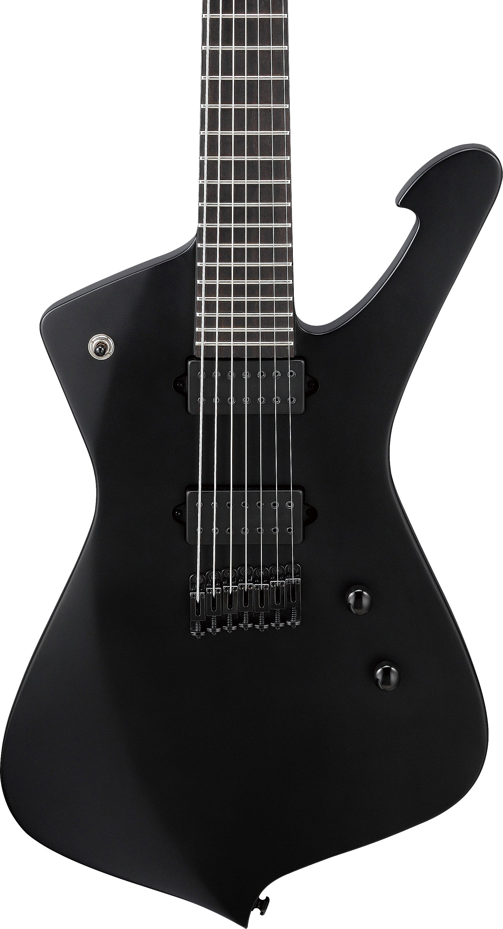 Ibanez Electric Guitar - Iceman Iron Label 7str Electric Guitar w/Bag - Black Flat - ICTB721BKF