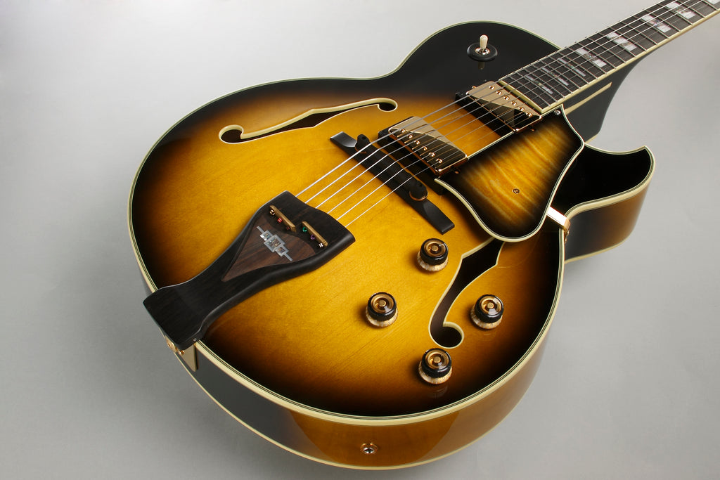 Ibanez Electric Guitar - George Benson Signature 6str Electric Guitar w/Case - Vintage Yellow Sunburst - LGB300VYS