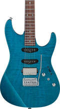 Ibanez Electric Guitar - Martin Miller Signature 6str Electric Guitar w/Case - Transparent Aqua Blue - MMN1TAB