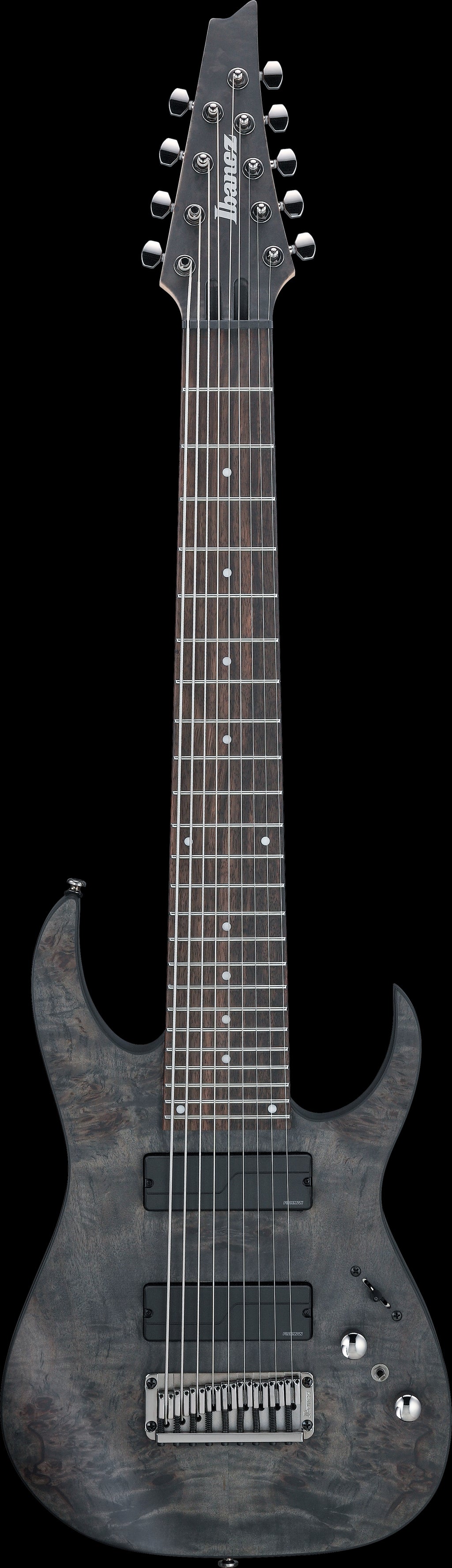 Ibanez Electric Guitar - RG Axe Desing Lab 9str Electric Guitar - Transparent Gray Burst - RG9PBTGF