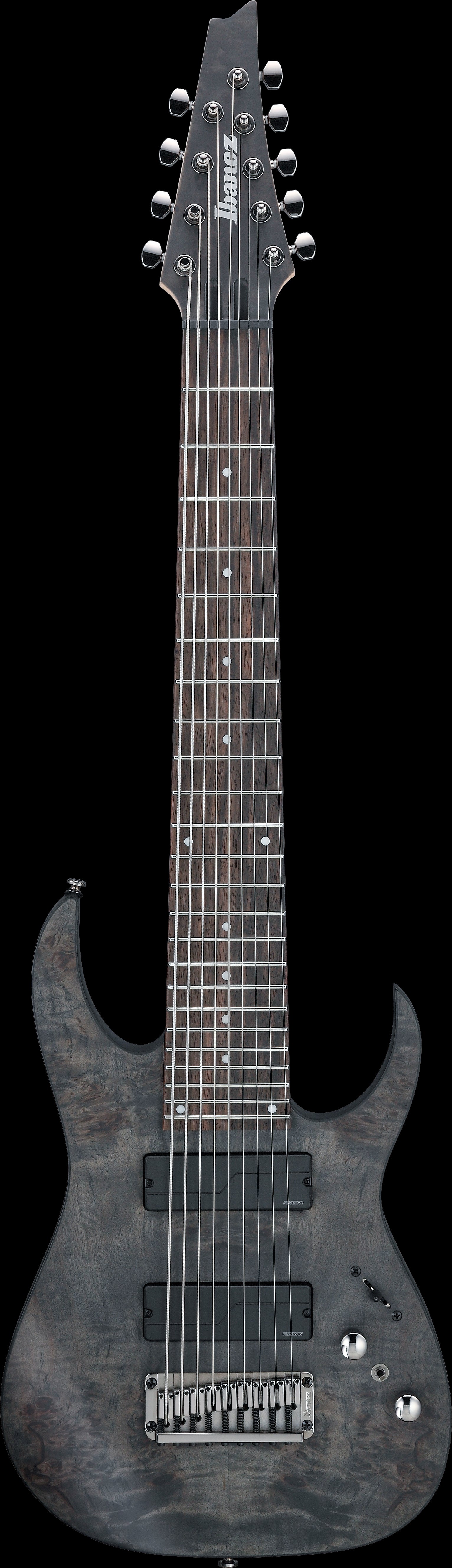 Ibanez Electric Guitar - RG Axe Desing Lab 9str Electric Guitar - Transparent Gray Burst - RG9PBTGF