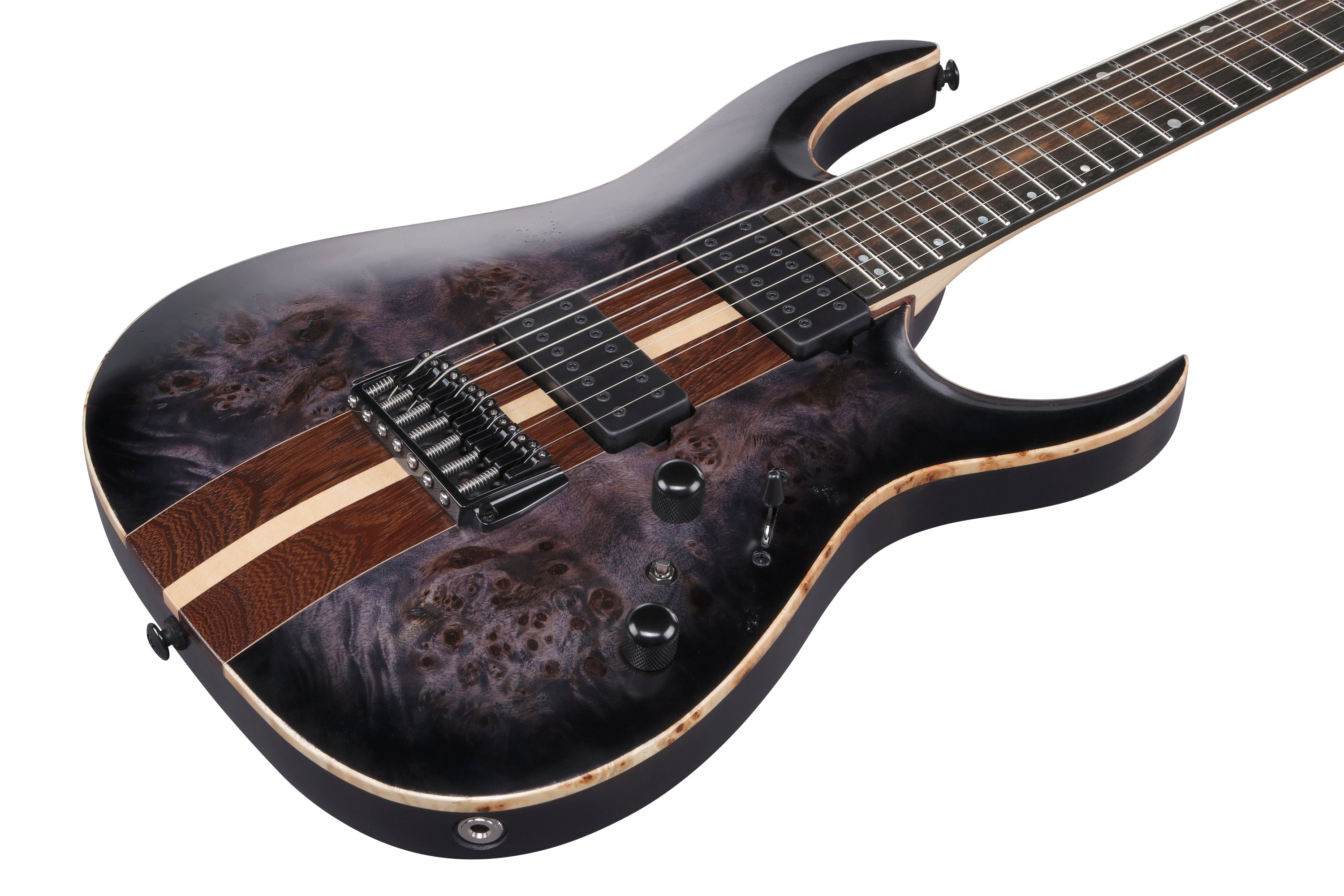 Ibanez Electric Guitar - RGA Premium 7str Electric Guitar w/ Bag - Deep Twilight Burst Low Gloss - RGA217P1PBDRL