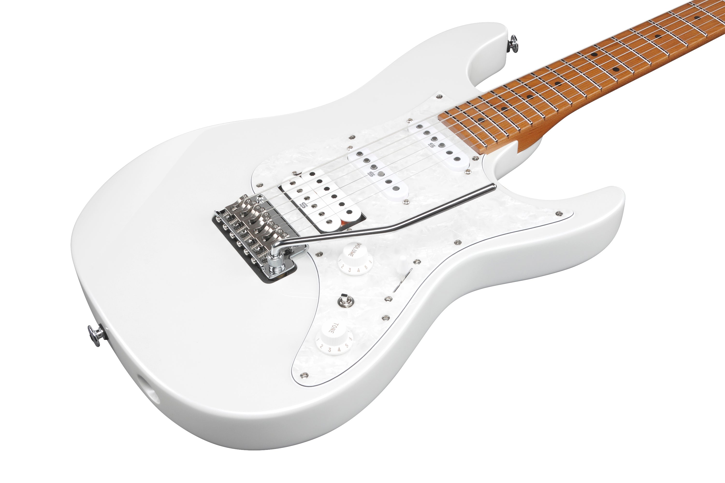 Ibanez Electric Guitar - AZ Prestige 6str Electric Guitar w/Case - Pearl White - AZ2204PW