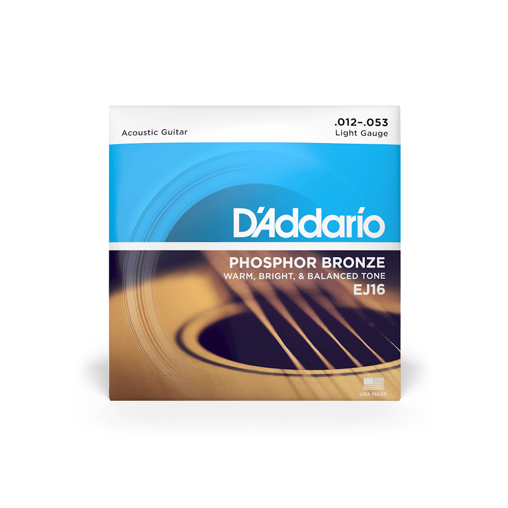 D'Addario - Phosphor Bronze Acoustic Guitar Strings - Light - EJ16