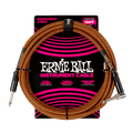 Ernie Ball -  Braided Instrument Cable Straight/Angle 10ft - Pumpkin Pie