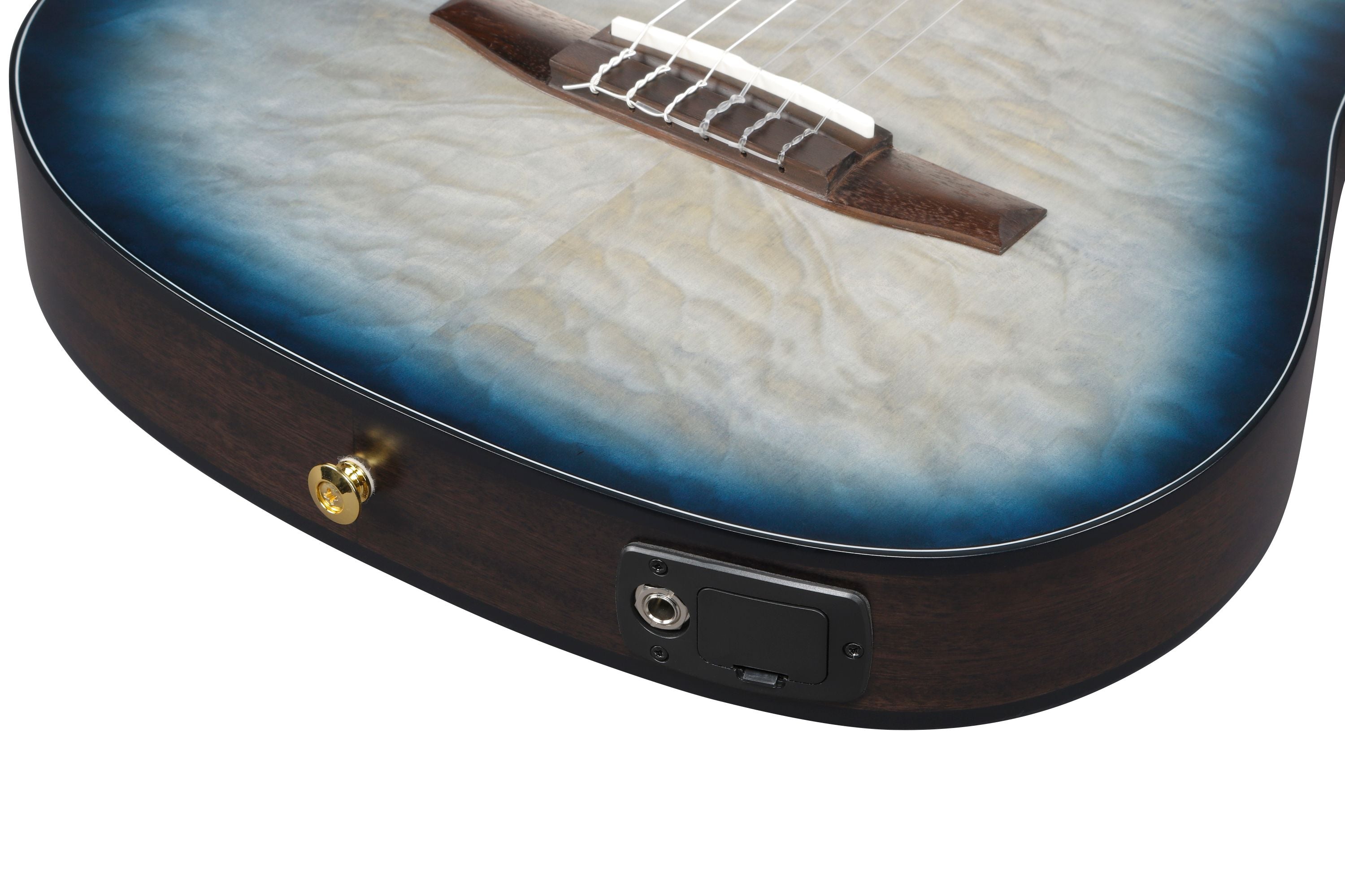 Ibanez Guitars - FRH20QMN - Thinline Nylon-string Acoustic-electric - Cosmic Blue Sunburst Low Gloss