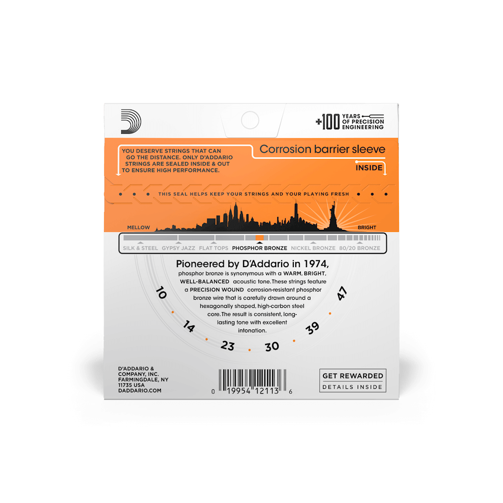 D'Addario - Phosphor Bronze Acoustic Guitar String Set - EJ15