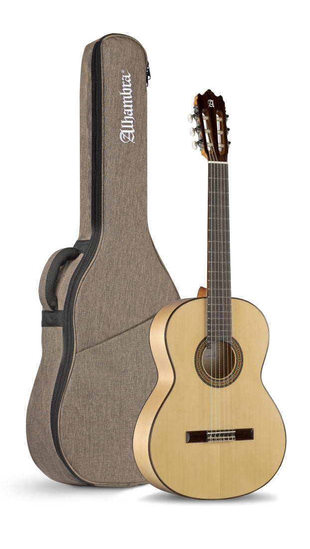 Alhambra Guitarras - 3 F Flamenco Classical Guitar with Gig Bag
